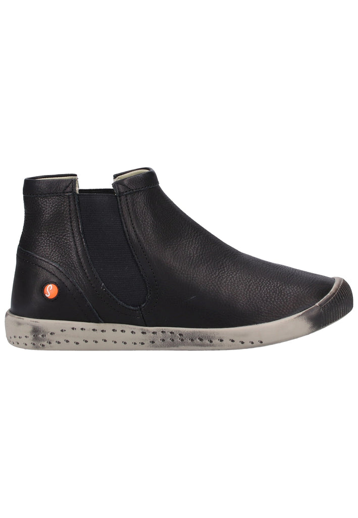 softinos Stiefelette Glattleder Schwarz - surf4shoes