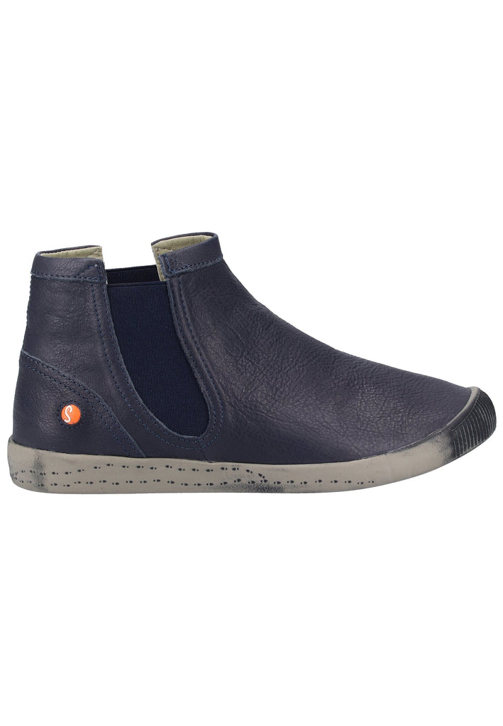 softinos Stiefelette Glattleder Navy - surf4shoes