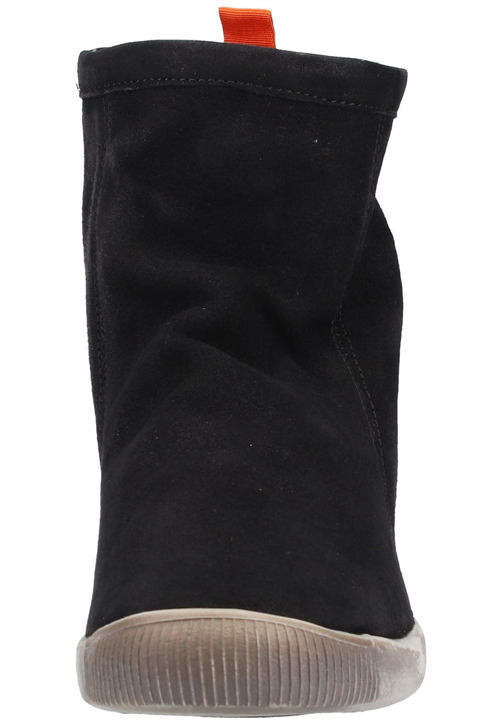 softinos Stiefelette Veloursleder Schwarz Warmfutter - surf4shoes