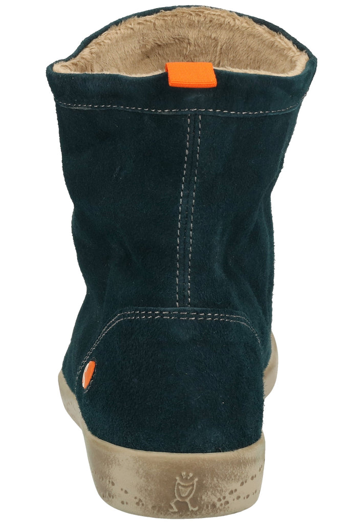 softinos Stiefelette Veloursleder Petrol Warmfutter - surf4shoes