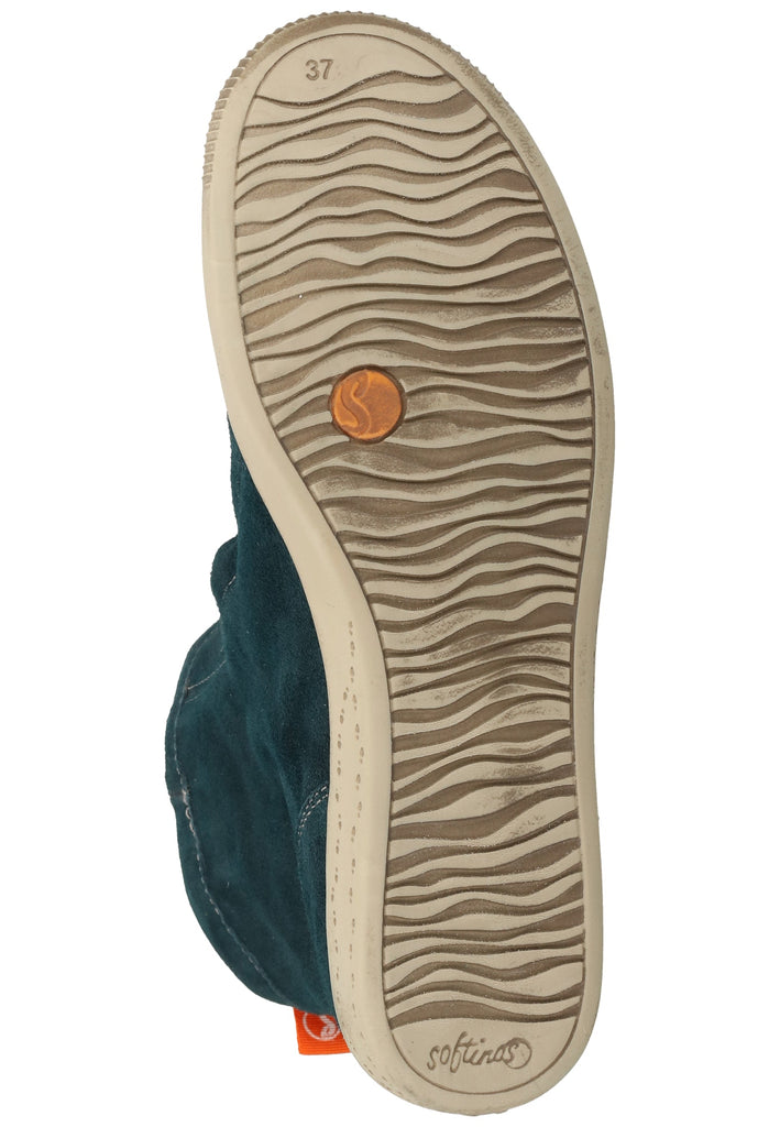 softinos Stiefelette Veloursleder Petrol Warmfutter - surf4shoes