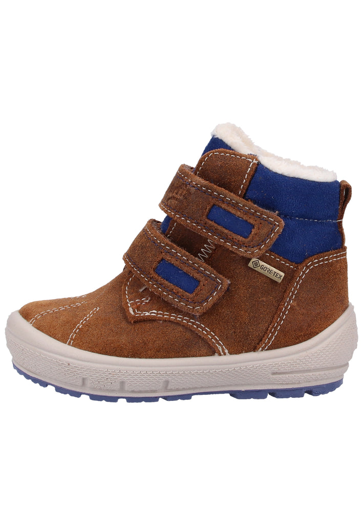 Superfit Stiefelette Veloursleder/Textil Braun/Blau Warmfutter - surf4shoes