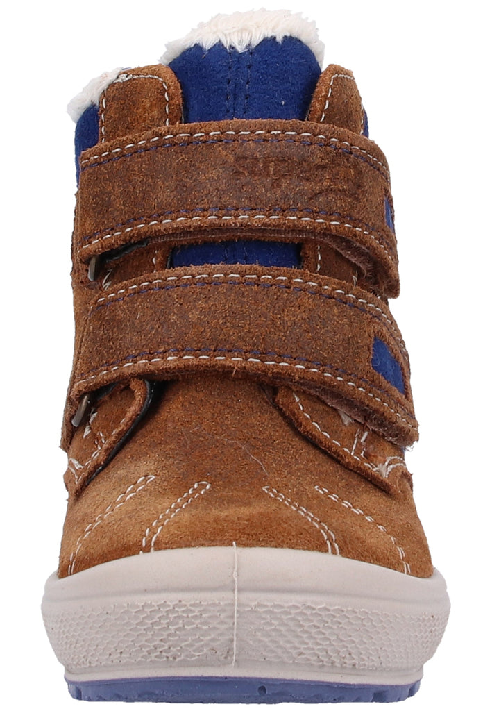 Superfit Stiefelette Veloursleder/Textil Braun/Blau Warmfutter - surf4shoes