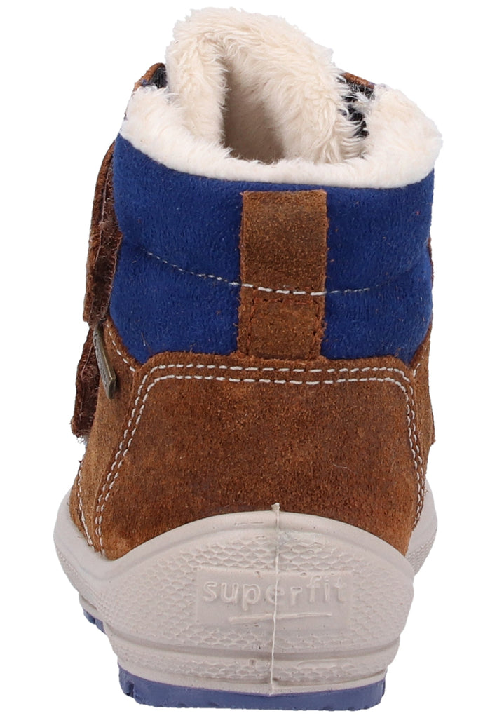 Superfit Stiefelette Veloursleder/Textil Braun/Blau Warmfutter - surf4shoes