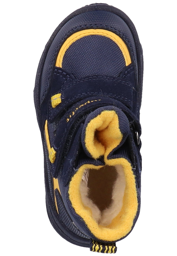 Superfit Stiefel Veloursleder/Textil Blau/Gelb Warmfutter - surf4shoes