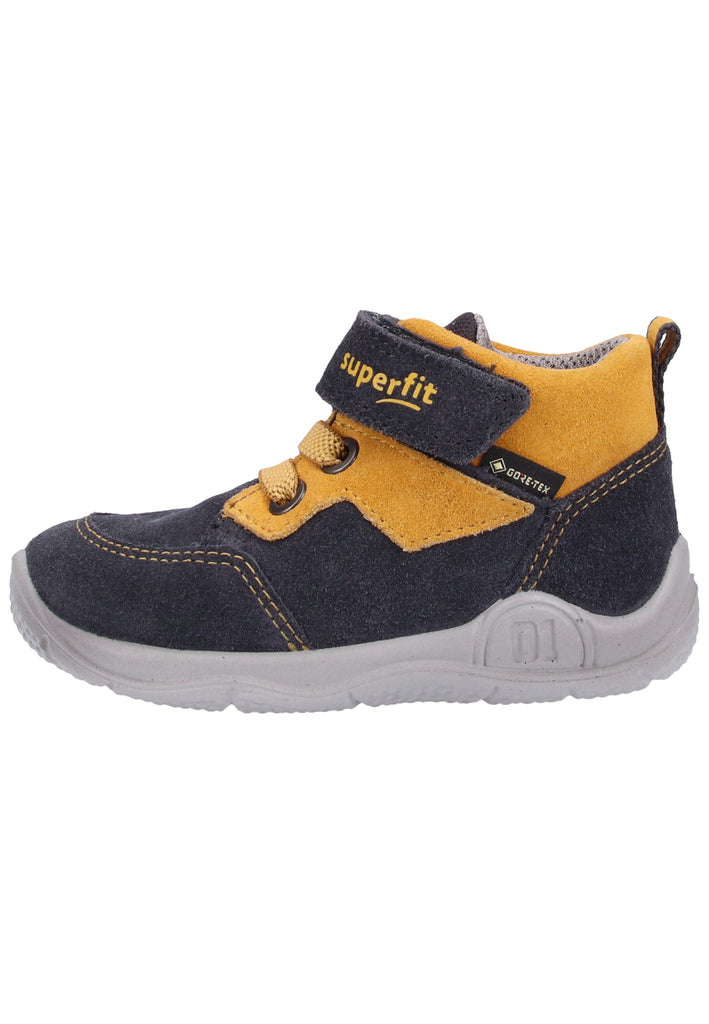 Superfit Halbschuhe Veloursleder/Textil Grau/Gelb - surf4shoes