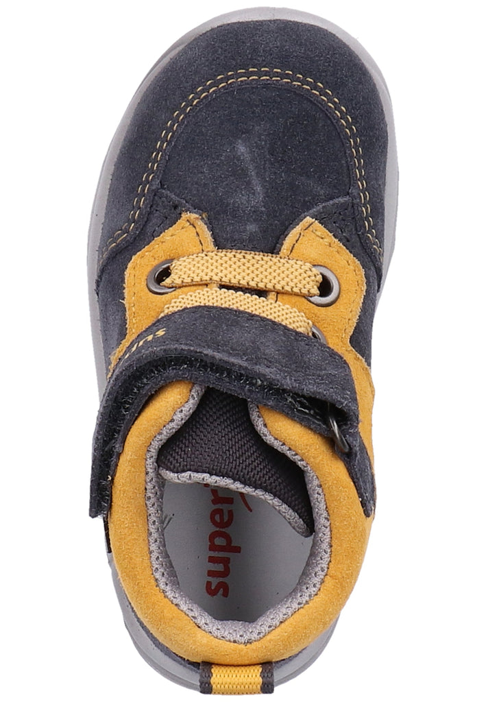 Superfit Halbschuhe Veloursleder/Textil Grau/Gelb - surf4shoes