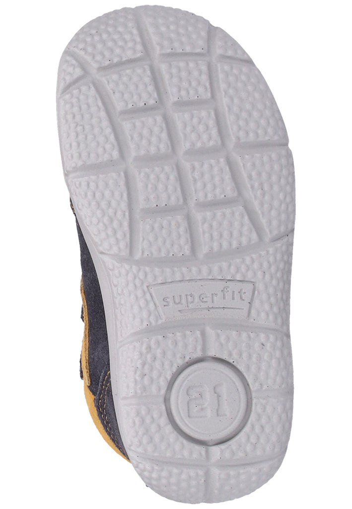 Superfit Halbschuhe Veloursleder/Textil Grau/Gelb - surf4shoes