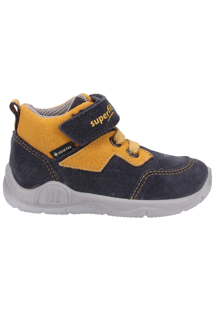 Superfit Halbschuhe Veloursleder/Textil Grau/Gelb - surf4shoes