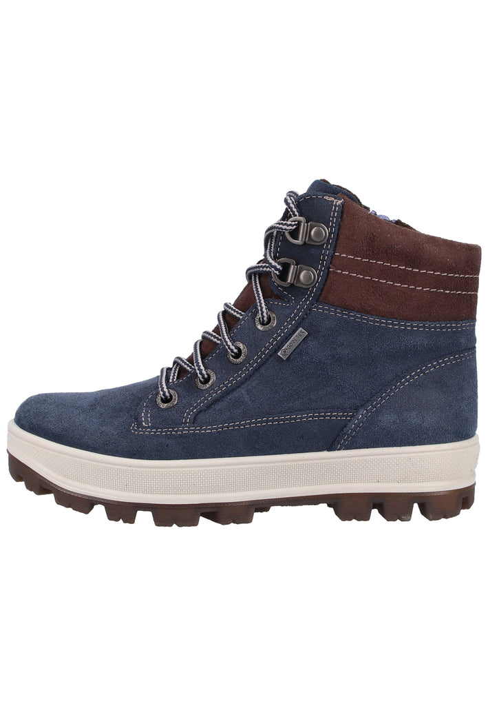 Superfit Stiefelette Veloursleder/Textil Blau Warmfutter - surf4shoes