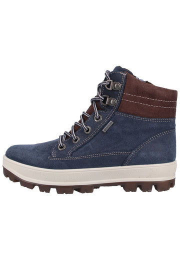 Superfit Stiefelette Veloursleder/Textil Blau Warmfutter - surf4shoes