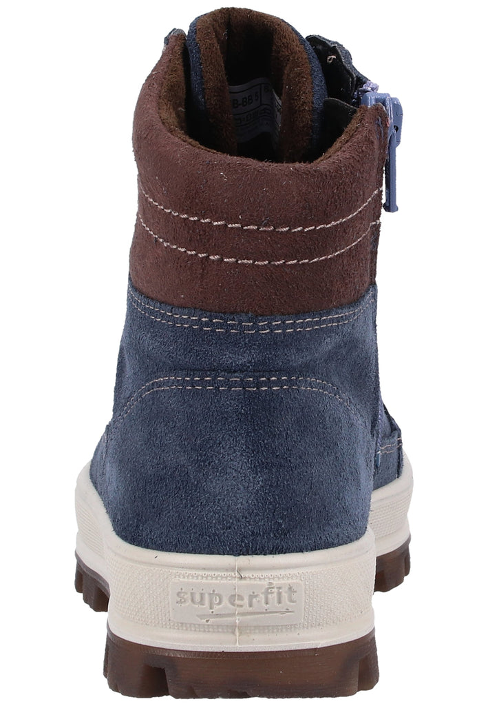 Superfit Stiefelette Veloursleder/Textil Blau Warmfutter - surf4shoes