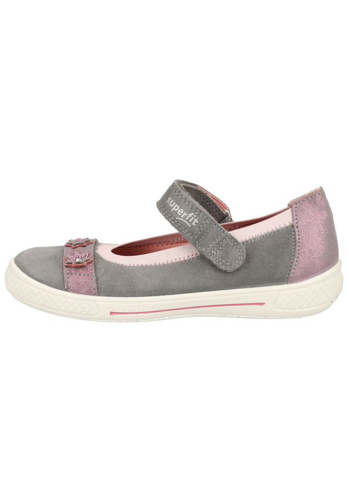 Superfit Ballerinas Veloursleder Hellgrau - surf4shoes