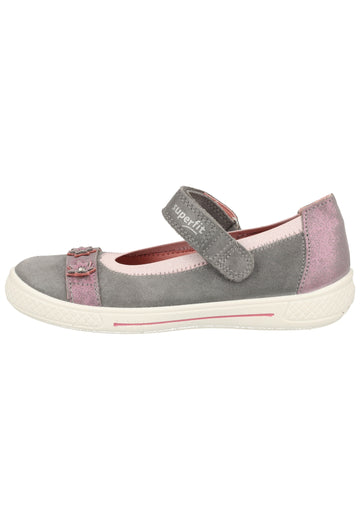 Superfit Ballerinas Veloursleder Hellgrau - surf4shoes