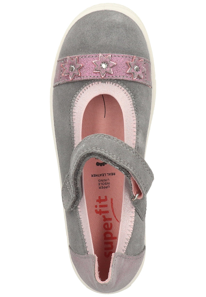 Superfit Ballerinas Veloursleder Hellgrau - surf4shoes