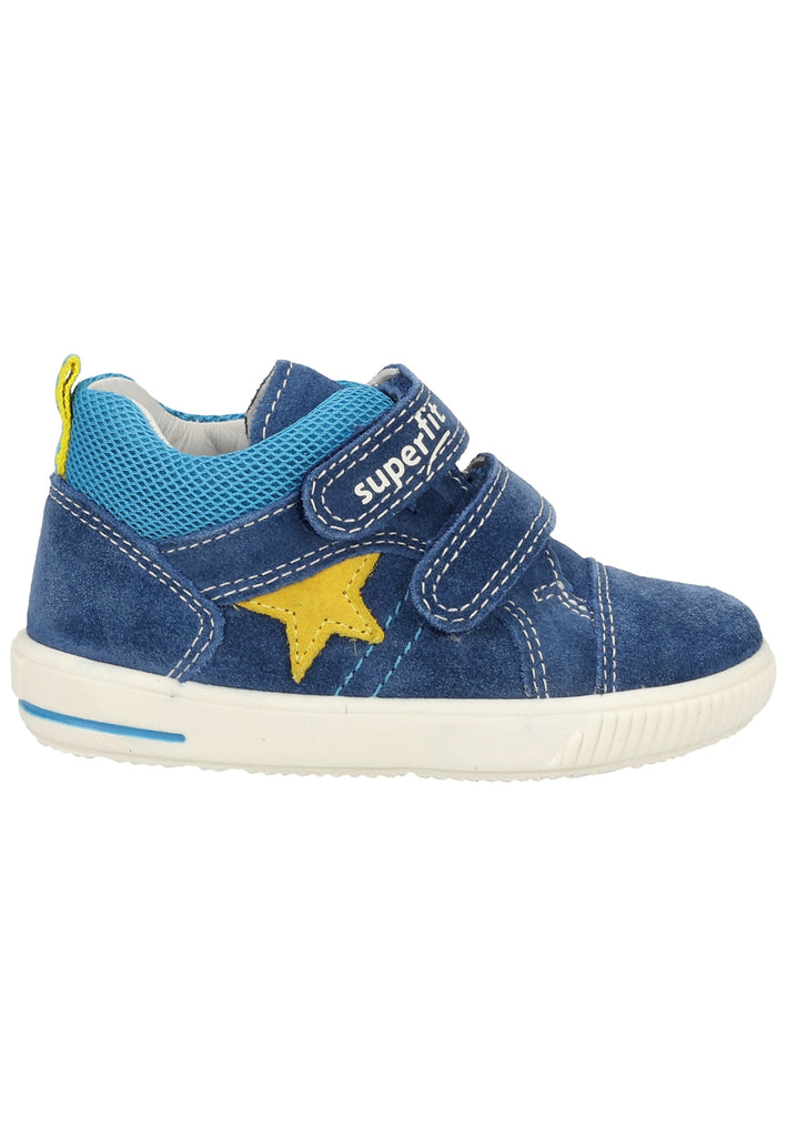 Superfit Halbschuhe Veloursleder/Textil Blau/Gelb - surf4shoes