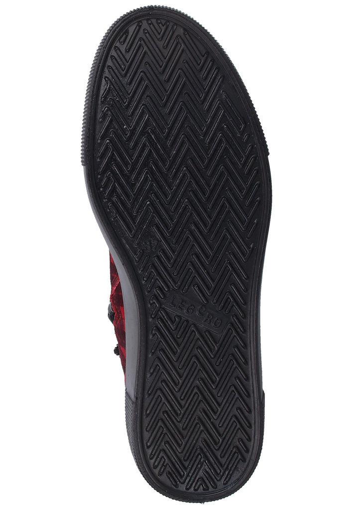 Legero Stiefelette Veloursleder Rot Warmfutter - surf4shoes