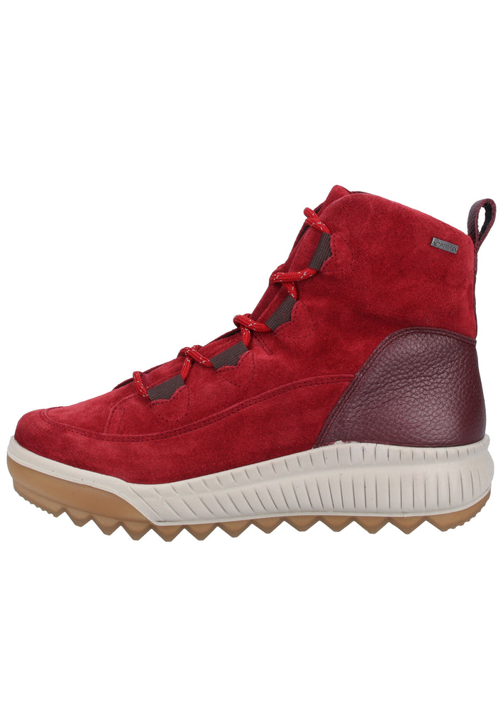Legero Stiefelette Veloursleder/Textil Rot - surf4shoes