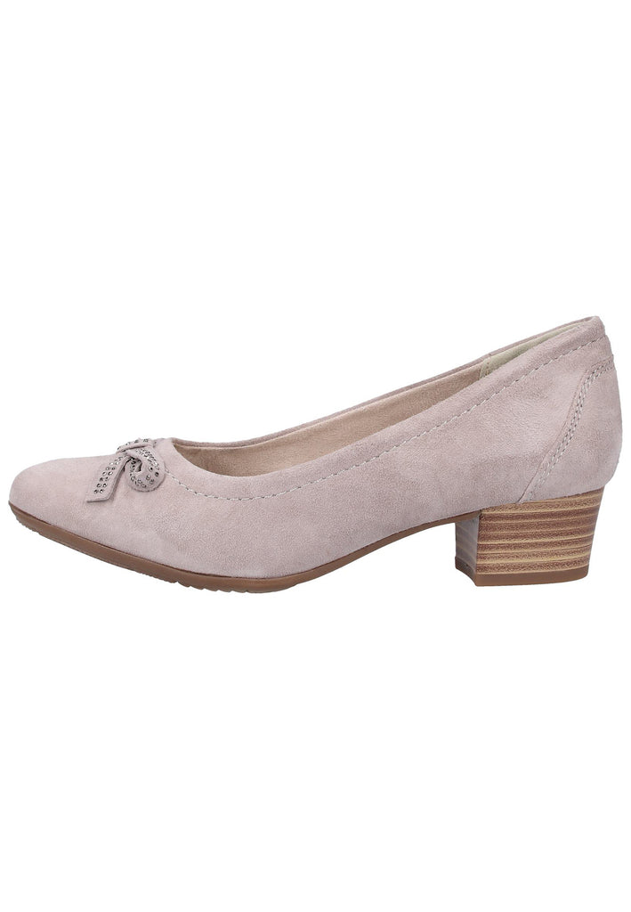 Jana Pumps Leder Hellgrau - surf4shoes