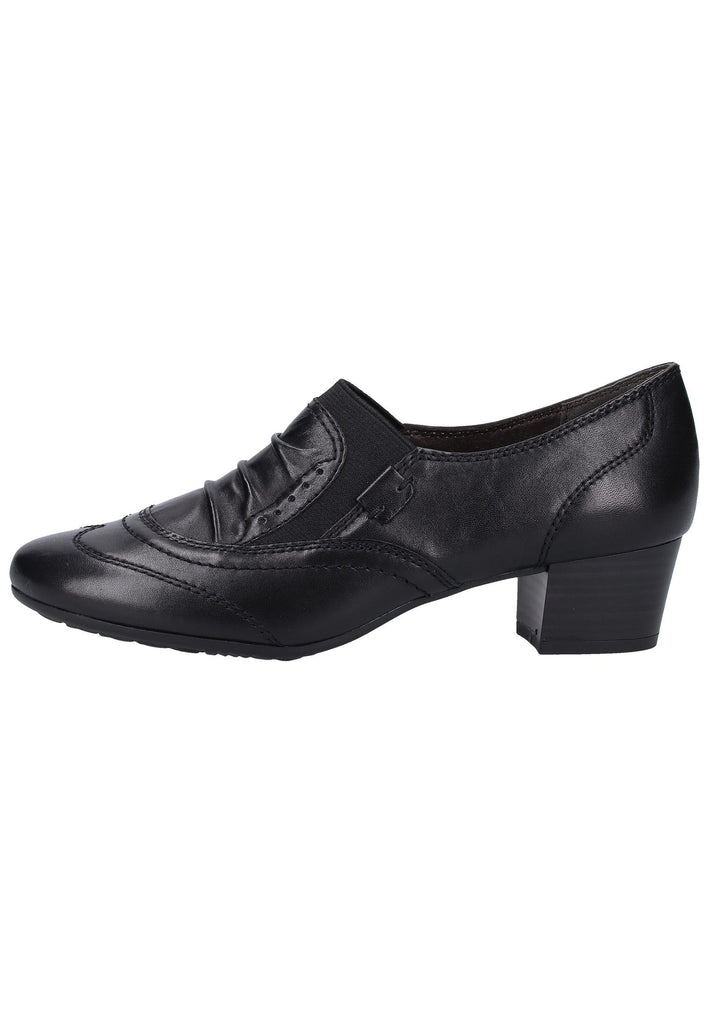 Jana Pumps Leder Schwarz - surf4shoes