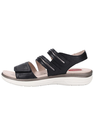 Jana Sandalen Leder/Textil Schwarz - surf4shoes