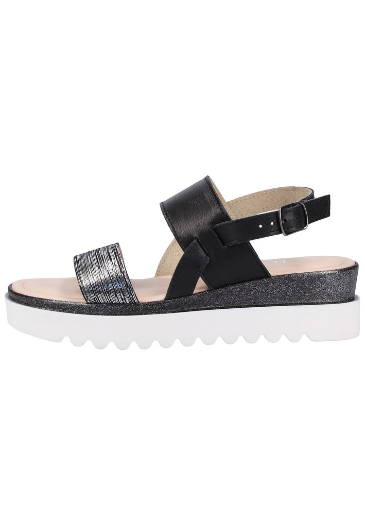 Jana Sandalen Leder Schwarz - surf4shoes