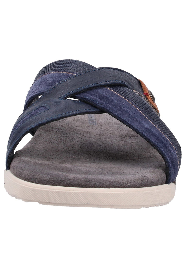 Salamander Pantoletten Glattleder Navy - surf4shoes