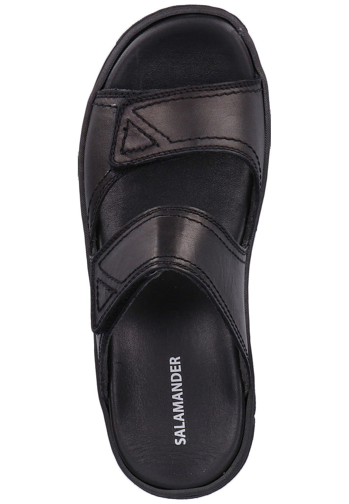 Salamander Pantoletten Leder Schwarz - surf4shoes