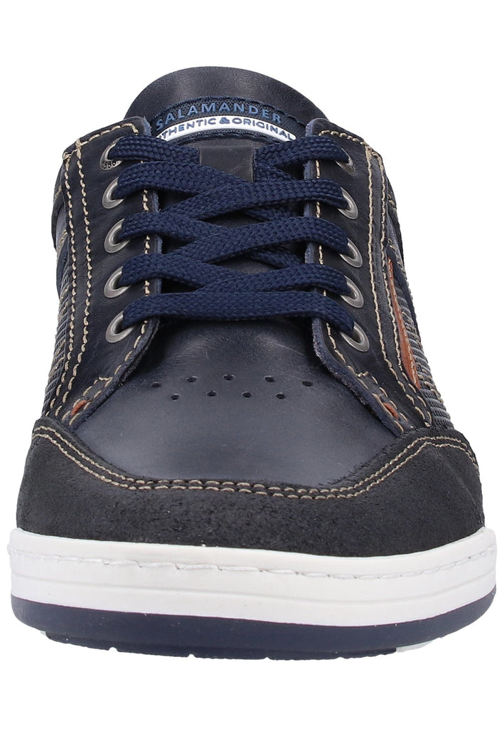 Salamander Sneaker Glattleder Blau/Braun - surf4shoes
