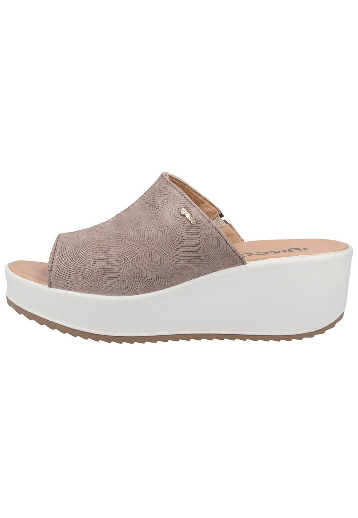 IGI&CO Pantoletten Veloursleder Braun - surf4shoes