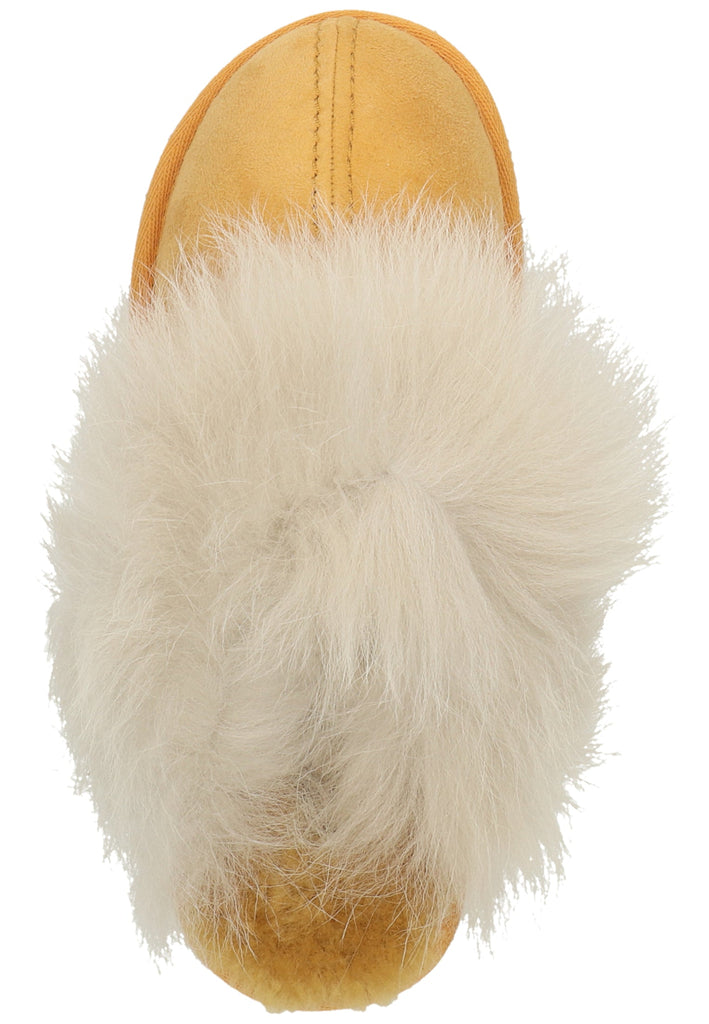 Shepherd Hausschuhe Leder Mustard Warmfutter - surf4shoes