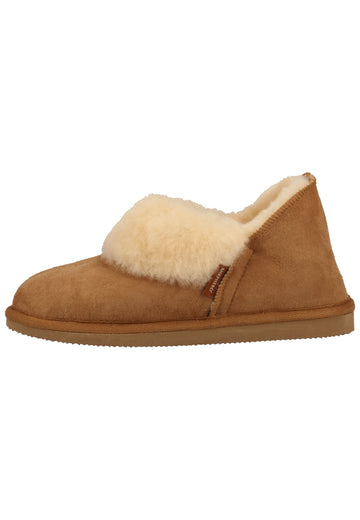 Shepherd Hausschuhe Leder Chestnut Warmfutter - surf4shoes