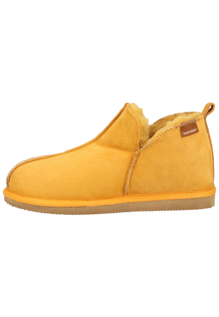 Shepherd Hausschuhe Leder Mustard Warmfutter - surf4shoes