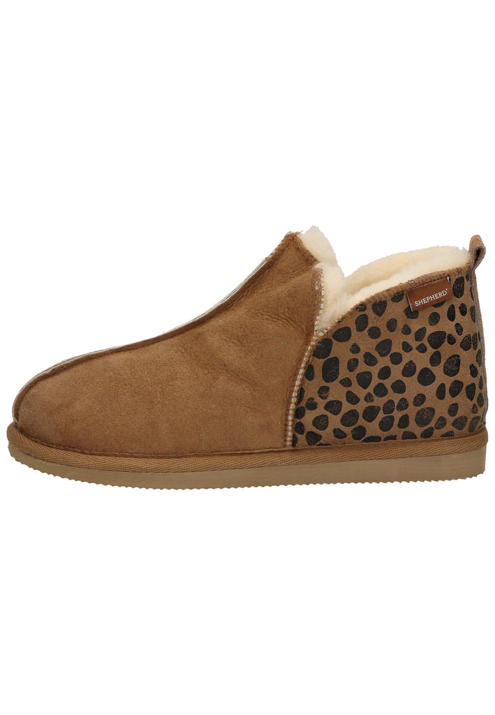 Shepherd Hausschuhe Leder Chestnut Warmfutter - surf4shoes