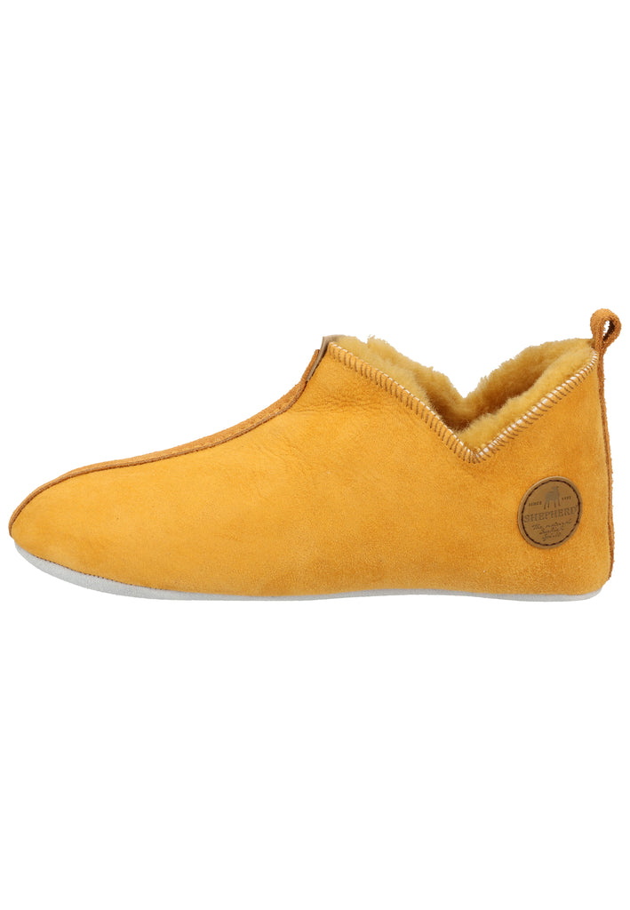 Shepherd Hausschuhe Veloursleder Senf - surf4shoes