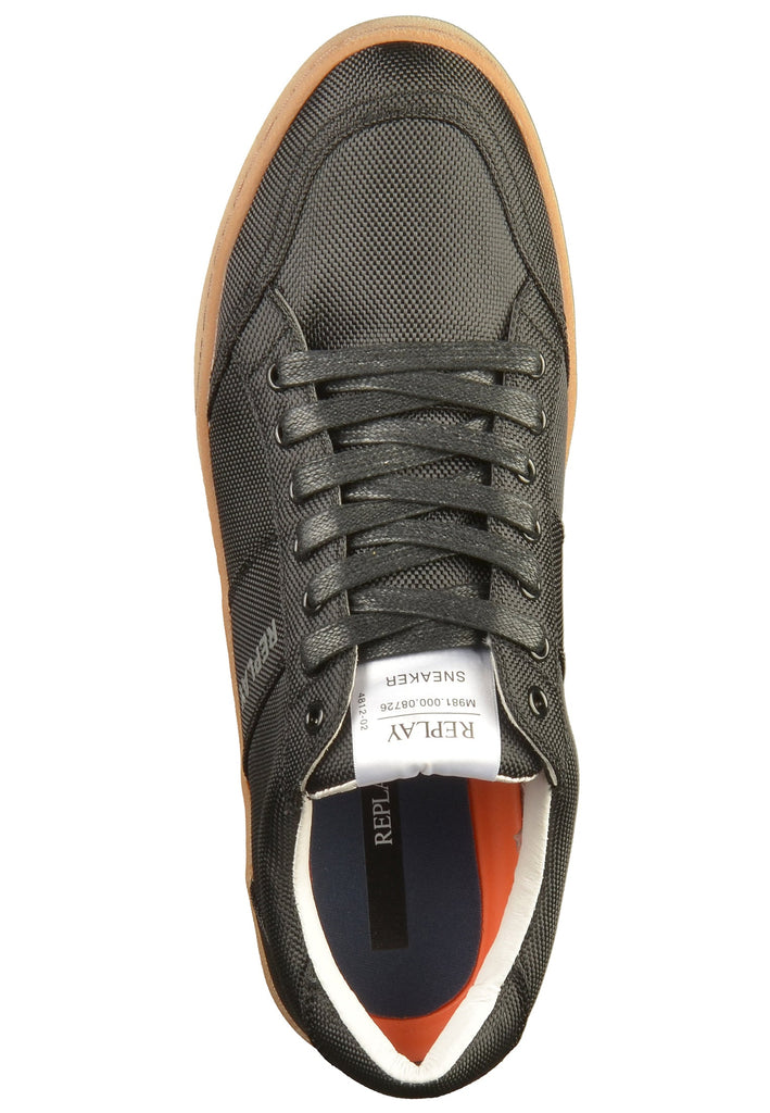 Replay Sneaker Lederimitat Schwarz - surf4shoes