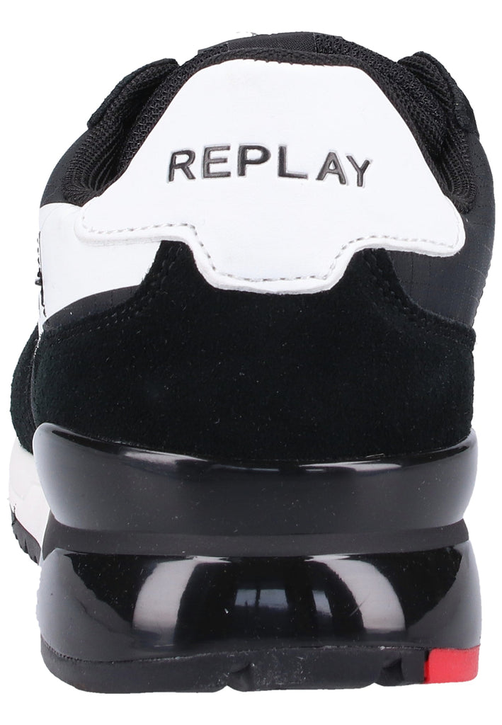 Replay Sneaker Veloursleder/Textil Schwarz/Weiß - surf4shoes
