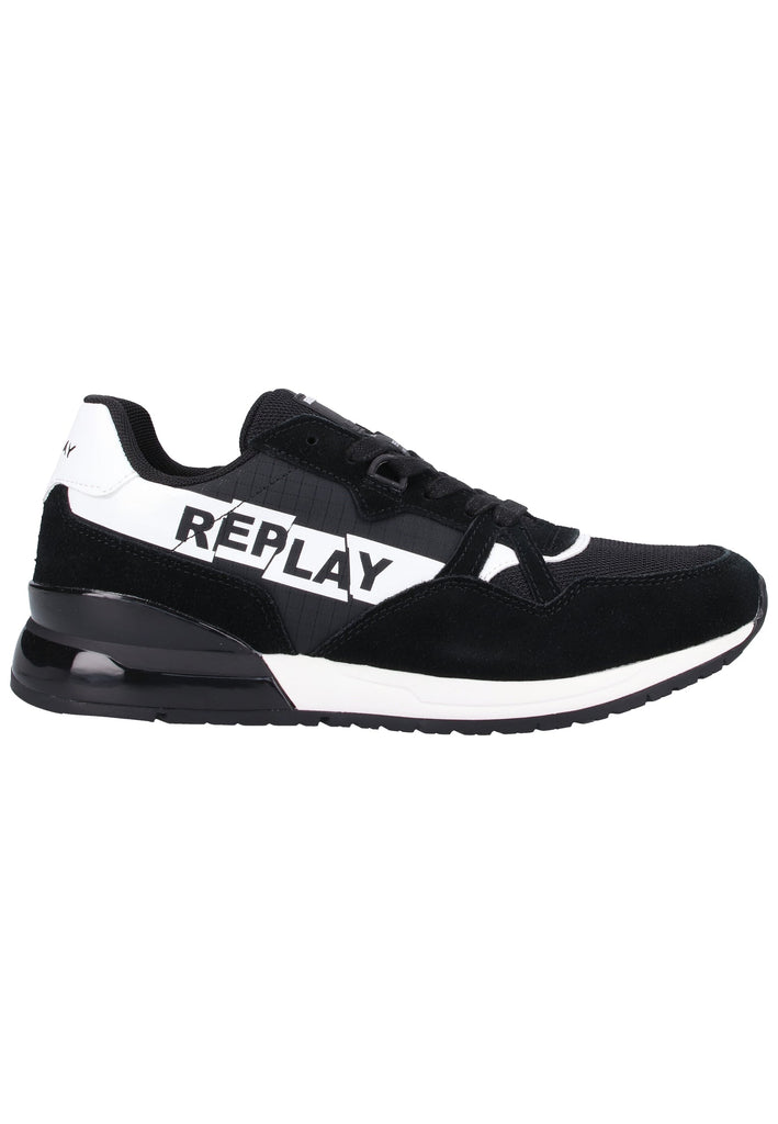 Replay Sneaker Veloursleder/Textil Schwarz/Weiß - surf4shoes