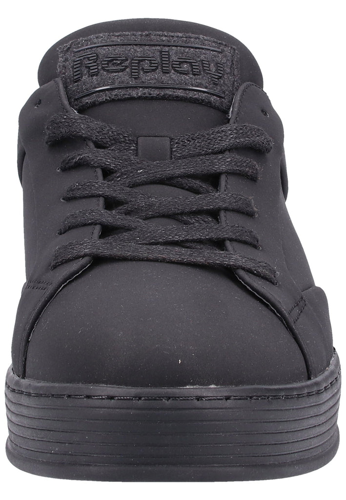 Replay Sneaker Lederimitat Schwarz/Silber - surf4shoes