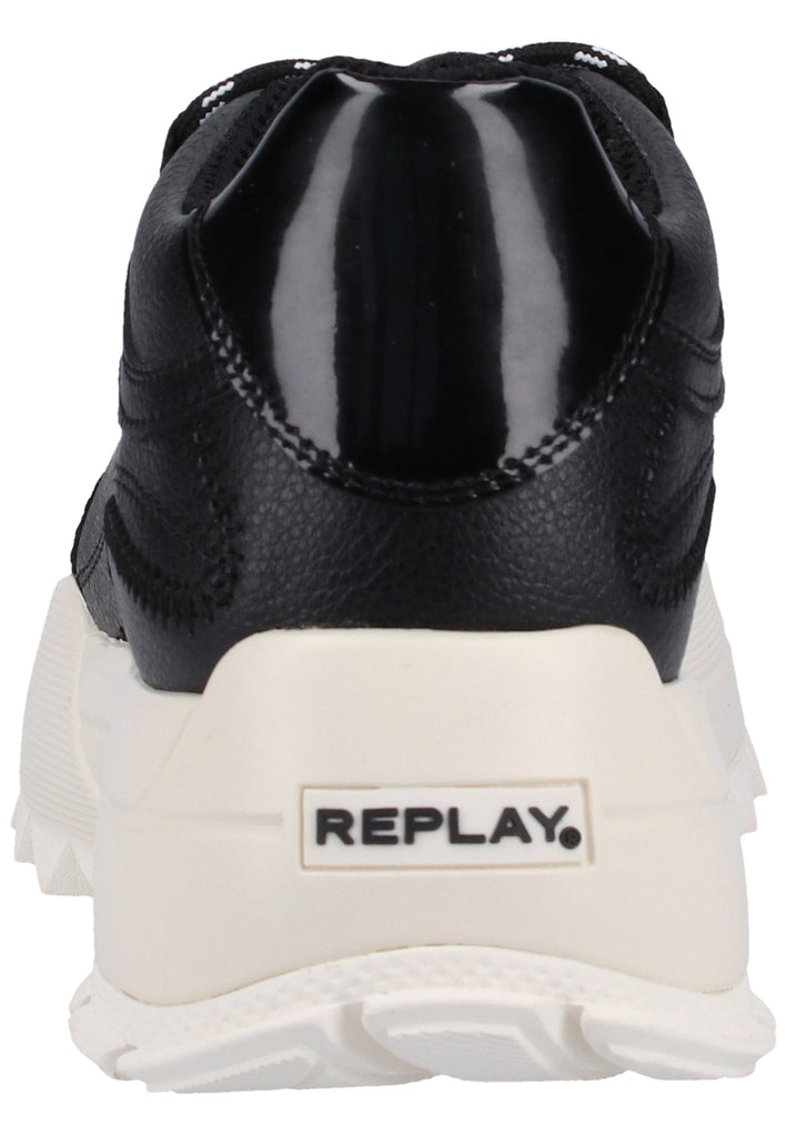Replay Sneaker Lederimitat Schwarz - surf4shoes