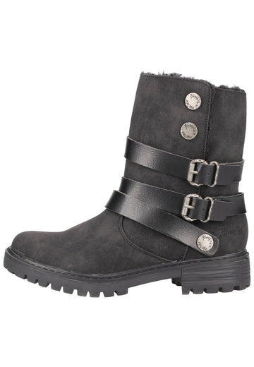 Blowfish Stiefelette Lederimitat Schwarz Warmfutter - surf4shoes
