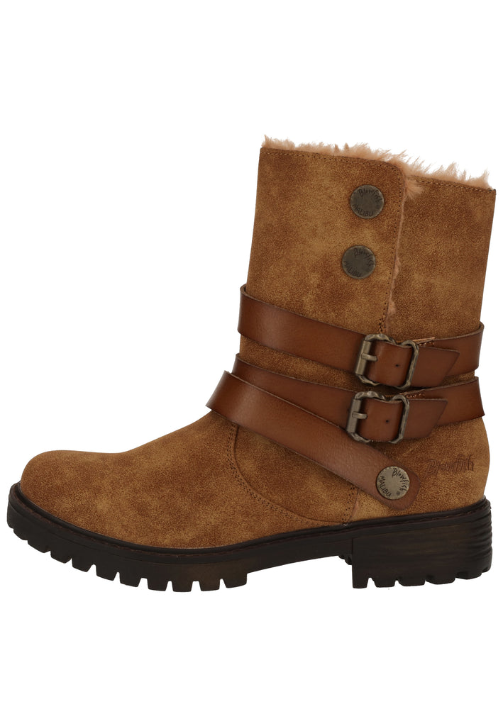 Blowfish Stiefelette Lederimitat Caramel Warmfutter - surf4shoes