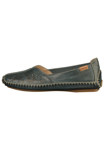 Pikolinos Slipper Leder Blau - surf4shoes