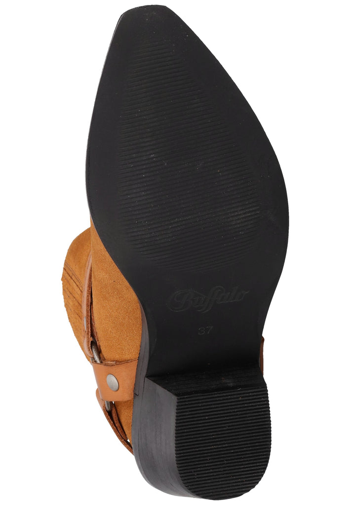 Buffalo Stiefelette Veloursleder Cognac - surf4shoes