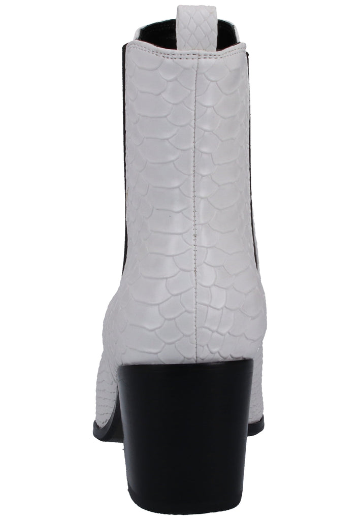 Buffalo Stiefelette Lederimitat Weiß - surf4shoes