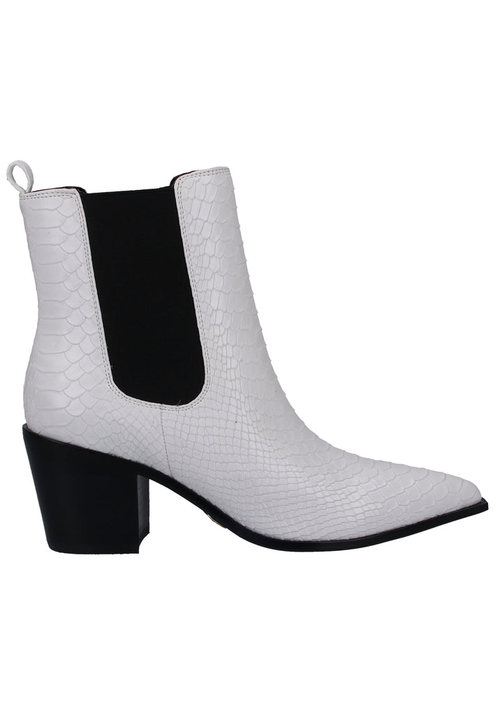 Buffalo Stiefelette Lederimitat Weiß - surf4shoes