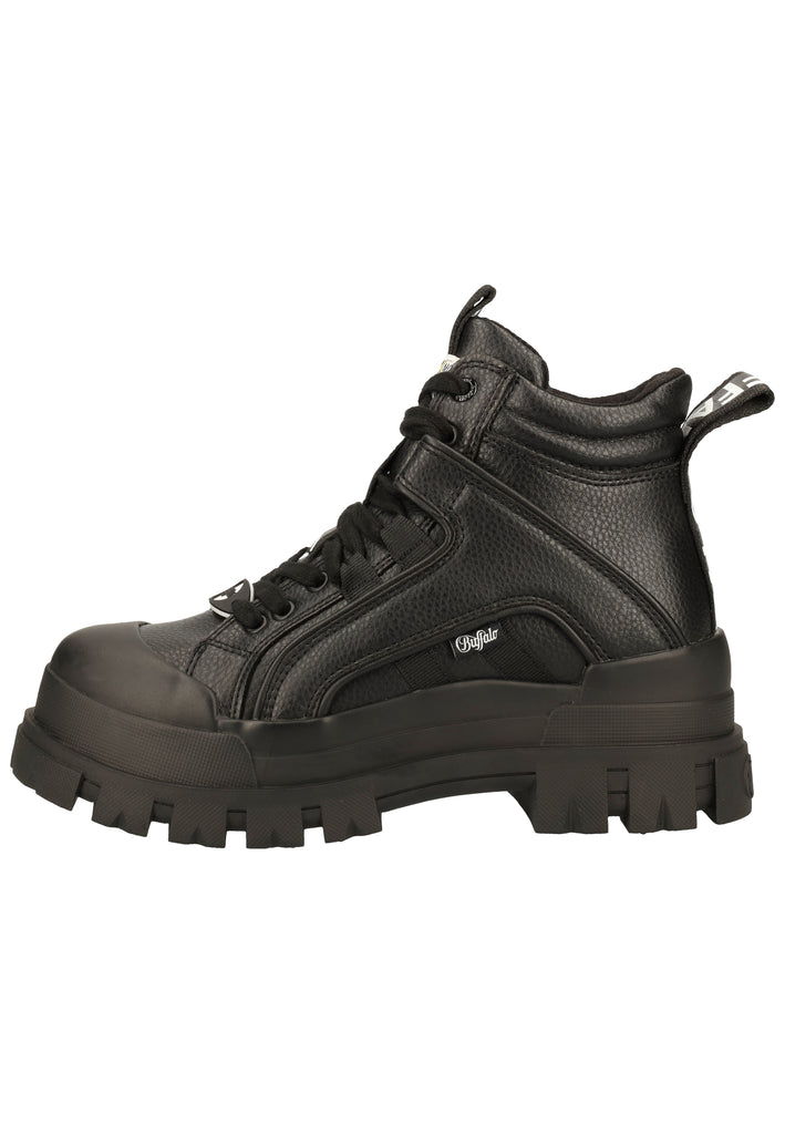Buffalo Sneaker Lederimitat Schwarz - surf4shoes