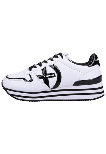 Chiemsee Sneaker Lederimitat Weiß/Schwarz - surf4shoes