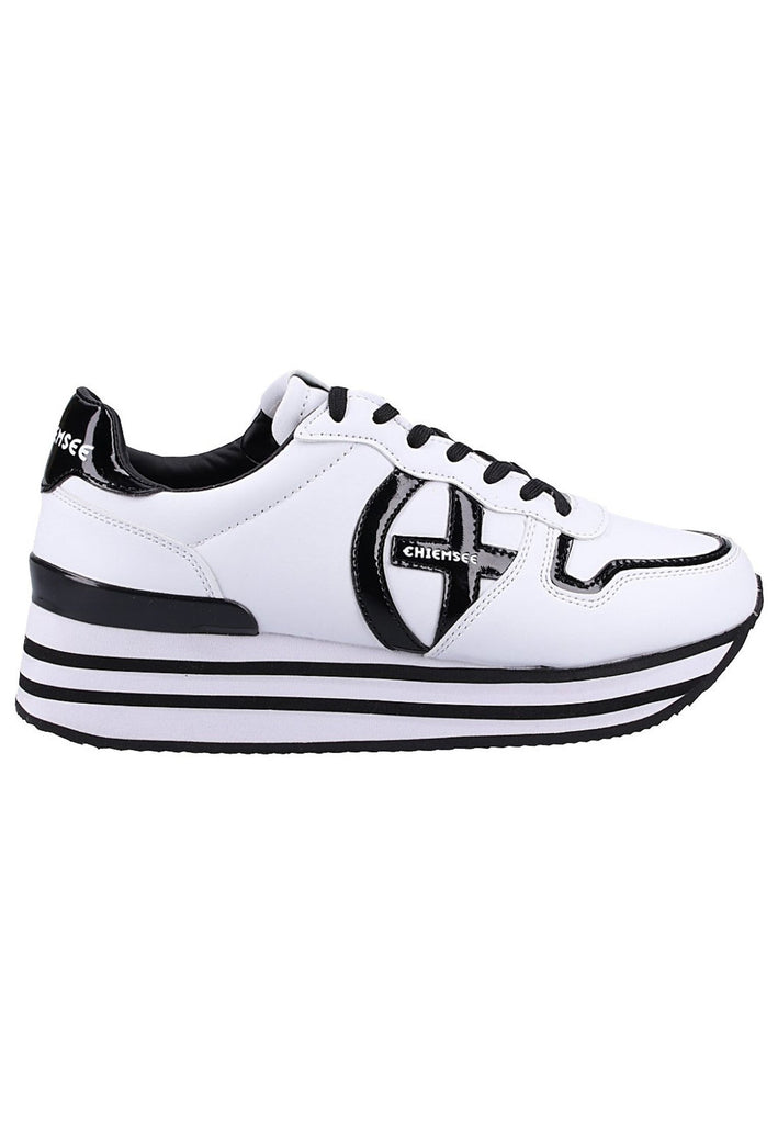 Chiemsee Sneaker Lederimitat Weiß/Schwarz - surf4shoes