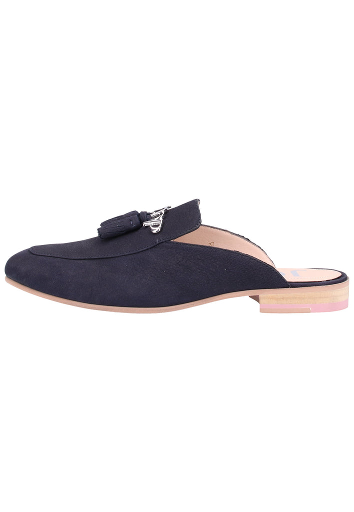 JOOP! Pantoletten Nubukleder Dunkelblau - surf4shoes